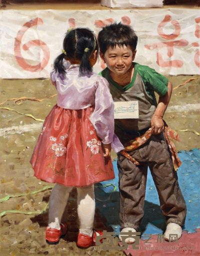 黄哲 2011年作 儿童节 100×77cm