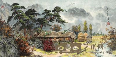 金正莲 2006年作 我的故乡 65×127cm