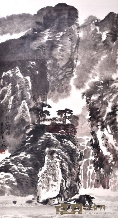 杜小牧 黔山烟雨图 88×48cm（约4.6平尺）
