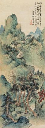 胡佩衡 丙寅（1926年）作 青绿山水 立轴