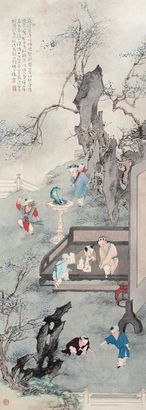 杨曼侯 壬午（1942年）作 婴戏图 镜心