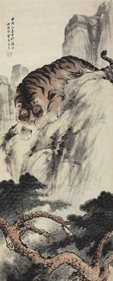 马万里 甲戌（1934年）作 猛虎行 立轴