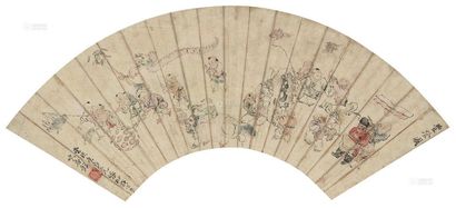张翀 丰登图 扇面