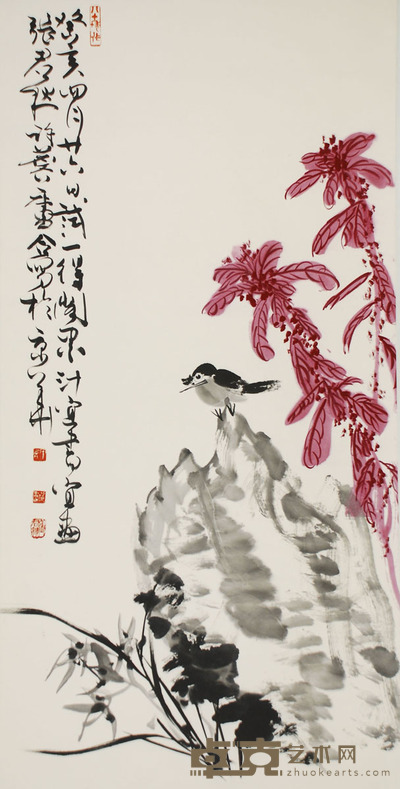 许麟庐 老来少 135×68cm 约8.2平尺