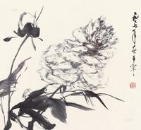 于希宁 1977年作 花卉 镜心