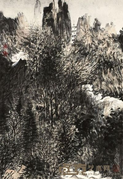 常朝晖 2004年作 山水 镜心 68×47cm