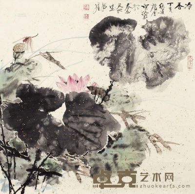 宋鸿孙 2007年作 冷香 镜心 66×66cm