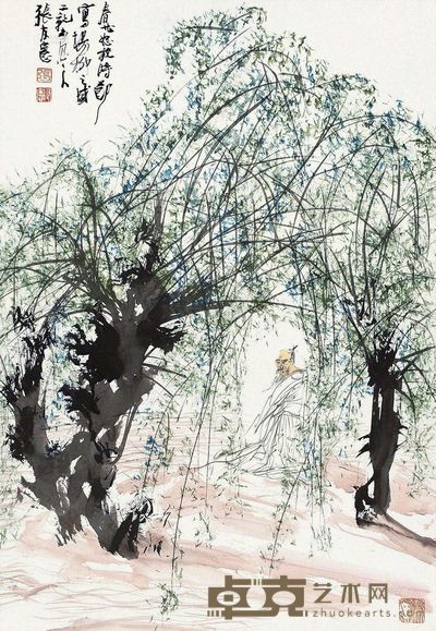 张友宪 春花怒放 日本镜片 65×45cm