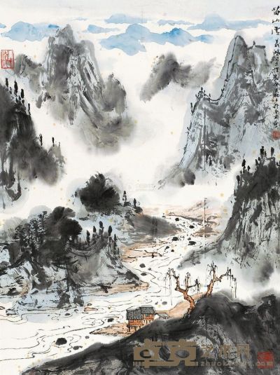 亚明 苗山 立轴 68.5×51cm