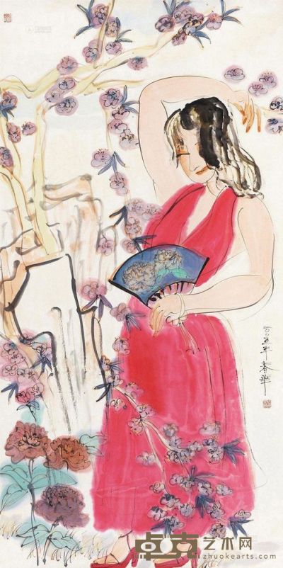 杨春华 人物 镜片 138×70.5cm