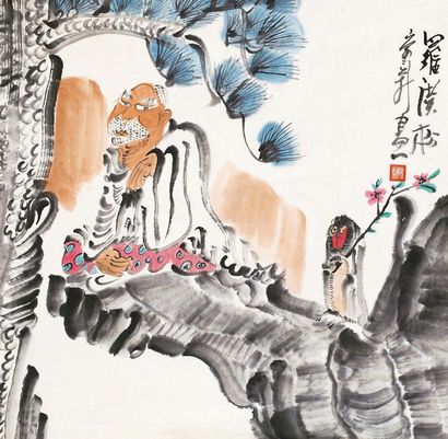 周京新 罗汉图 镜片
