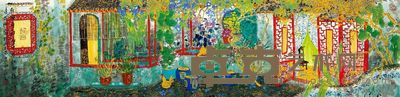 方向 癸巳（2013）年作 有风自南 镜片 34×137cm