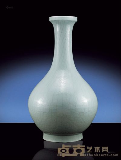 清乾隆 仿官釉盘口瓶 高63.5cm