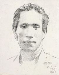 杨之光 1960年作 彭湃像（素描）