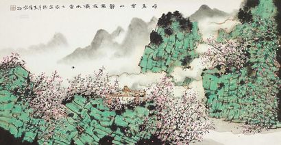 李东伟 2012年作 山水 镜框