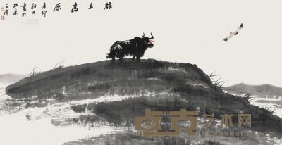 毛伟 辛卯（2011年）作 雄立高原 镜片 70×137cm