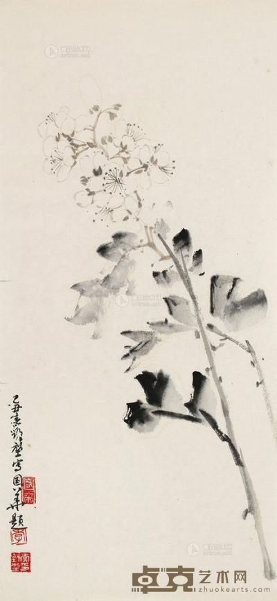 李劲堃 己丑（2009年）作 花鸟 镜片 46×21cm