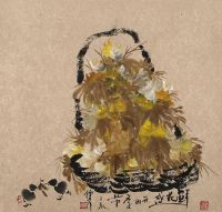 倪萍 壬辰（2012年）作 鲜花盛开的季节 镜心