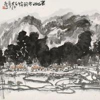 余龙 蜀山雨霁图 镜片