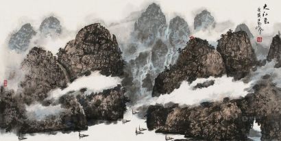 雷正民 庚寅（2010年）作 大江云 镜片