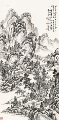 吴徵 壬子（1912）年作 秋山晚溪 立轴