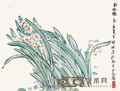 徐孅 1981年作 玉玲珑 镜片 29.5×38.5cm