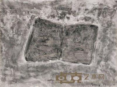 尚扬 2009年作 黑·天书 130×96.4cm