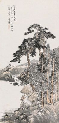 沈竹宾 五月江草阁寒 立轴