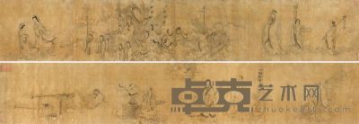 李公麟 （款） 神仙图手卷 手卷 35×415cm