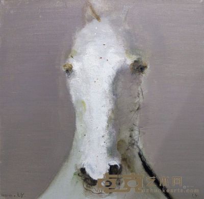 吕岩 2000年作 肖像 60×60cm