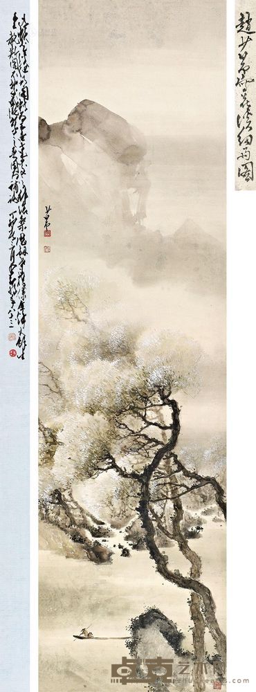 赵少昂 花溪细雨 立轴 173.5×47cm