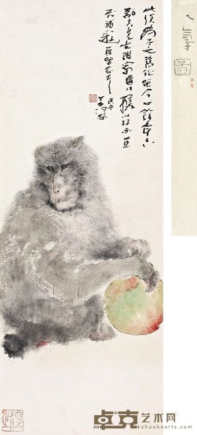 杨善深 大寿图 立轴 82.5×29.5cm