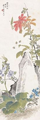 花元 癸未（1943）年作 秋声秋色 立轴