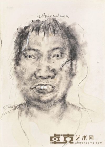 刘炜 2004年作 自画像 37.5×26.5cm