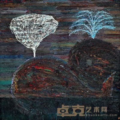 欧阳春 2007年作 两头鲸 170×170cm