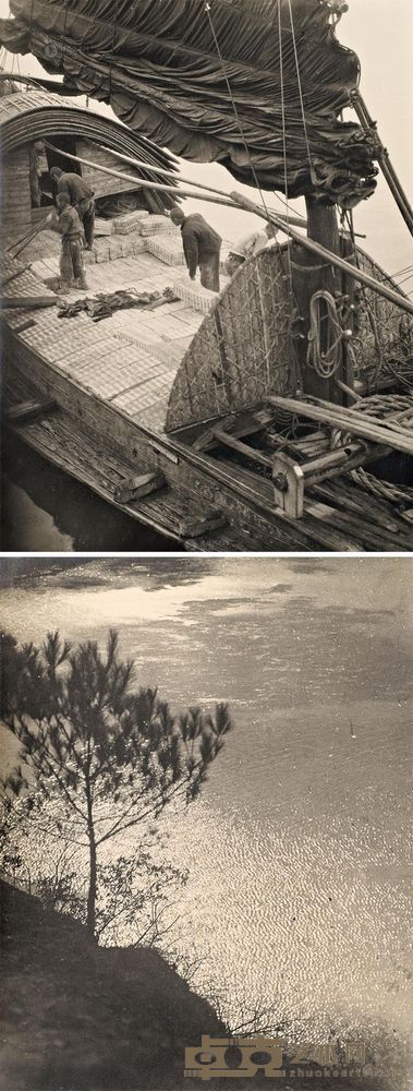胡伯翔 约1930年代初作 船运 湖光 （共两幅） 30×22.8cm；50×35cm；27.5×21.3cm；50×35cm