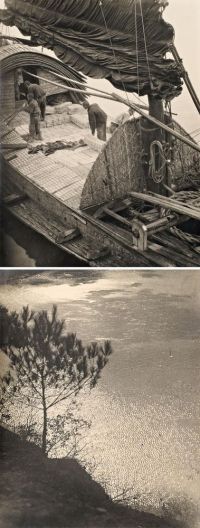 胡伯翔 约1930年代初作 船运 湖光 （共两幅）