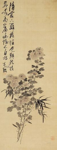 陈道复 花卉 立轴