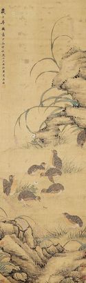 凌必正 花鸟 立轴