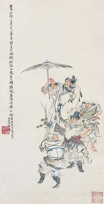 徐燕孙 钟馗出游图 挂轴