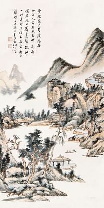 王同愈 山水 立轴