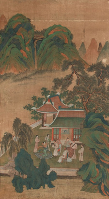 刘松年 山水镜框