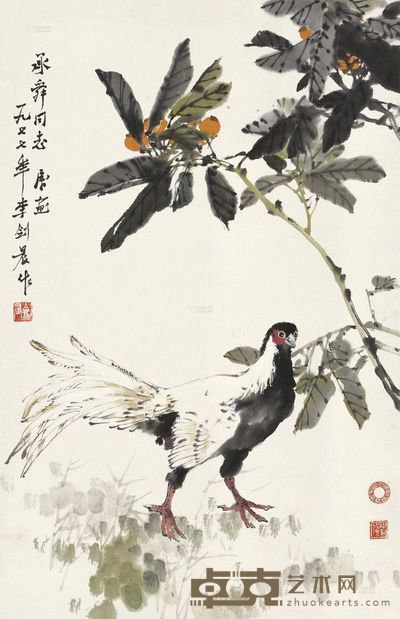 李剑晨 花鸟 立轴 69×44.5cm