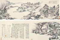 秦炳文 1860年作 山居图 卷