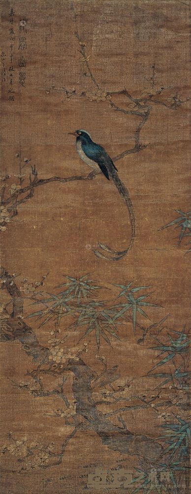 陆治 （款） 1524年作 春风幽意 立轴 128×49.5cm