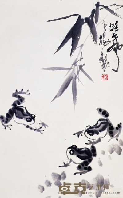 杨张玑 蛙声 53×33cm约1.6平尺