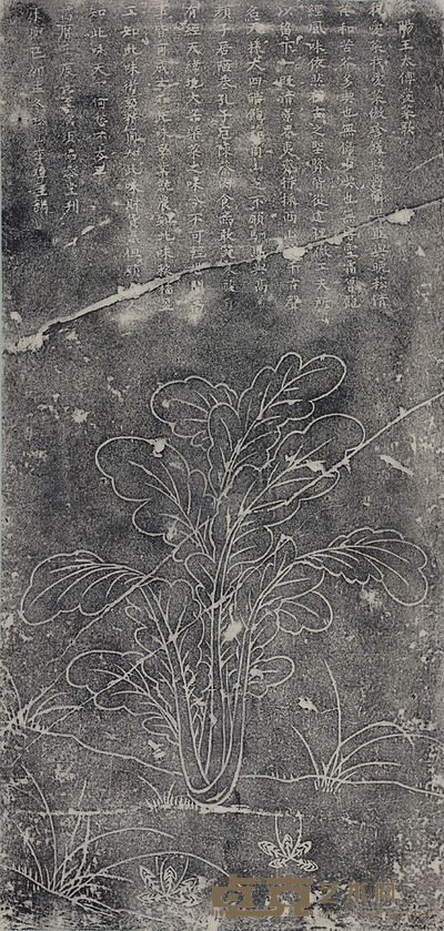 拓片 米芾爱菜图 49×103cm