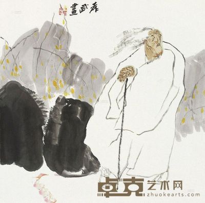 袁武 人物 68.5×68.5cm