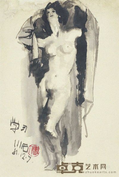 傅小石 速写人物 20.5×30cm