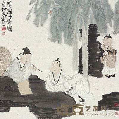 徐乐乐 蕉园丹青图 66×66cm